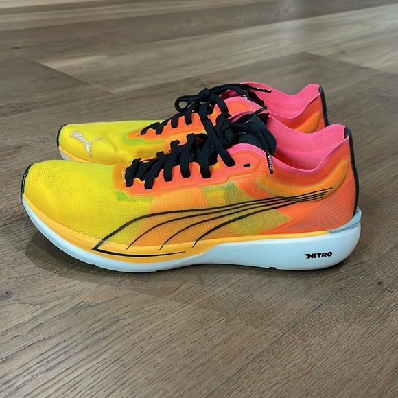 Puma Liberate Nitro Fireglow Running Men’s Shoes Size 8 Sneakers Gym Workout - Picture 4 of 15